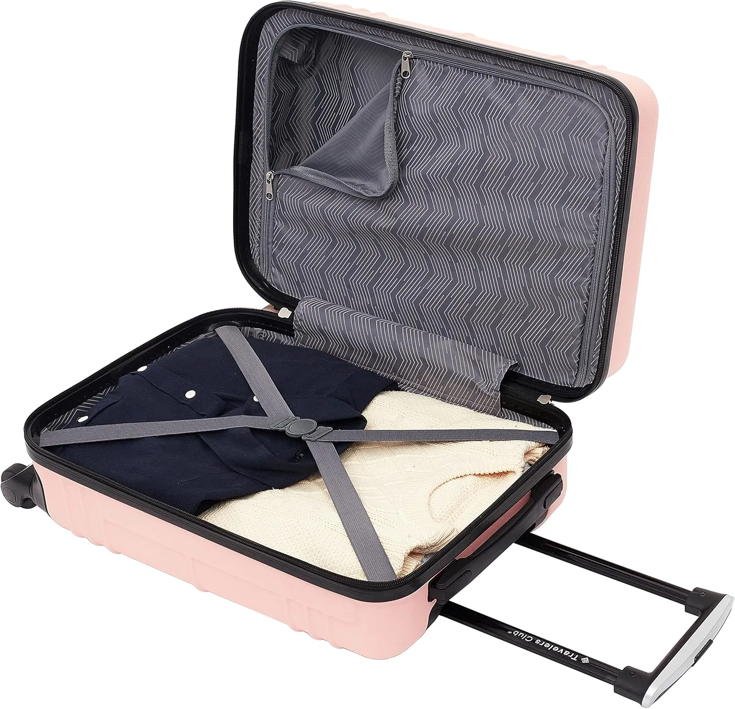 Travelers Club Richmond Spinner Luggage, Rose Gold, Carry-On 22-Inch