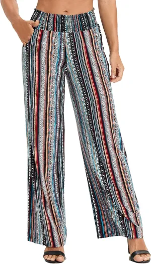 Urban CoCo Women's Boho Palazzo Pants Wide Leg Beach Pants High Waisted Lounge Pants with Pockets