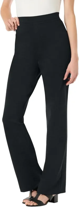 Woman Within Plus Size Bootcut Ponte Stretch Knit Pant