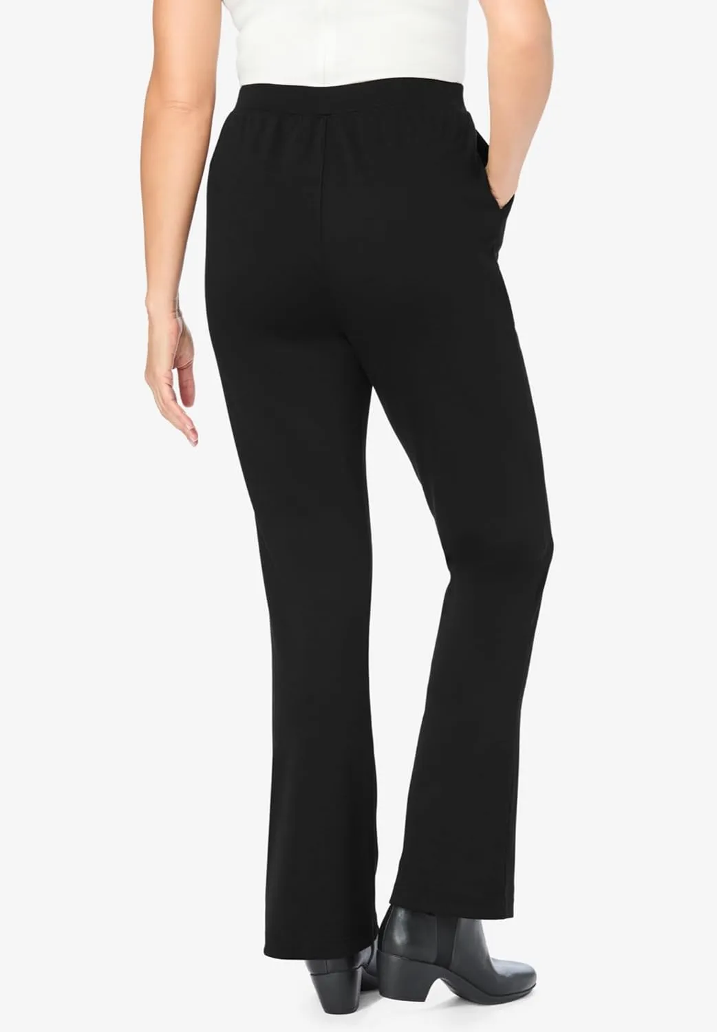 Woman Within Plus Size Bootcut Ponte Stretch Knit Pant