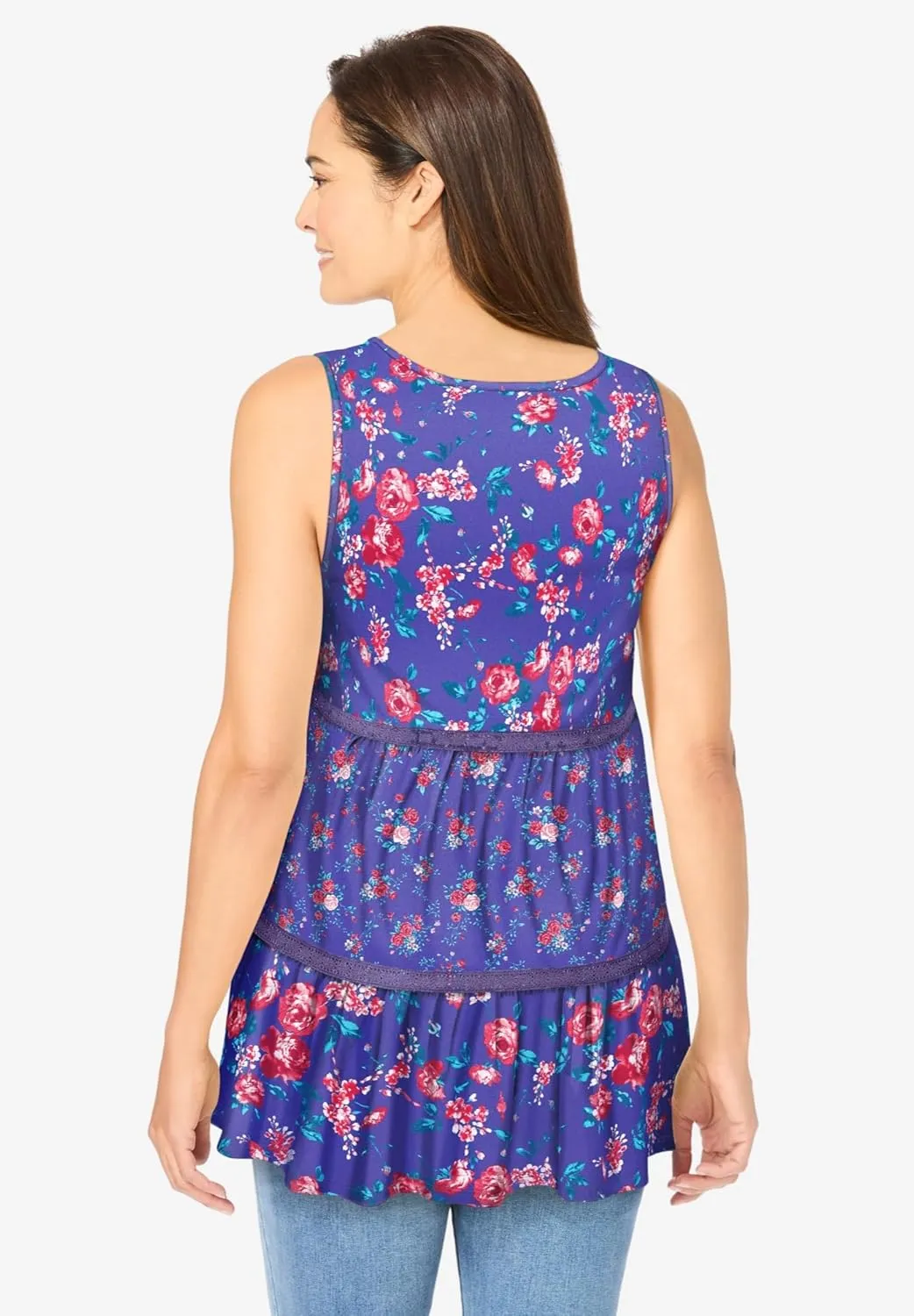 Woman Within Plus Size Tiered Tank