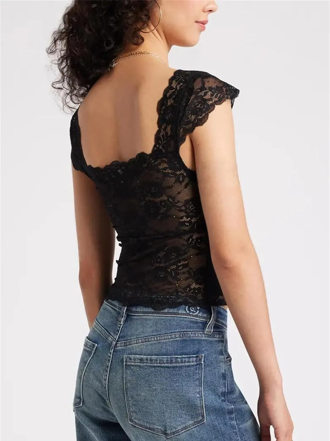 Women Y2k Lace Trim Tank Tops Cute Floral Lace LowCut Ruffle Going Out Camisole Summer Fairycore Coquette Streetwear