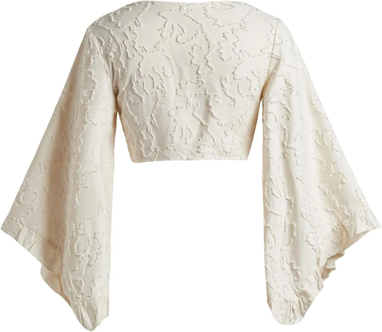 Women's Floral 70s Top Hippie Shirt Bow Tie Front Disco Deep V Ruffle Blouse