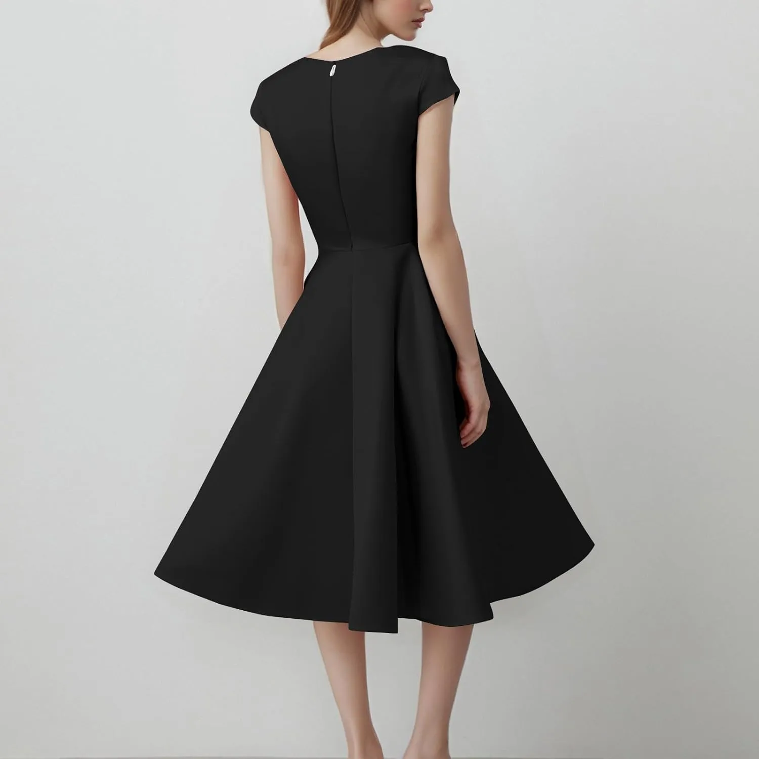 Womens Formal A Line Midi Dresses Sexy Off Shoulder Sleeveless Strapless Dress Plus Size Smocked Flowy Floral Dress