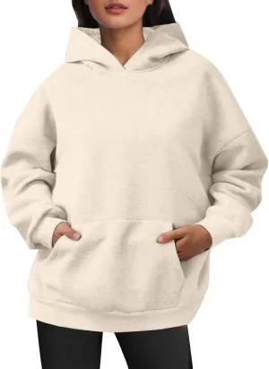 Women's Hoodies Pullover Sweatshirt Oversized Long Sleeve Comfy Fleece Casual Basic Sweatshirts 2024 Fall Outfits