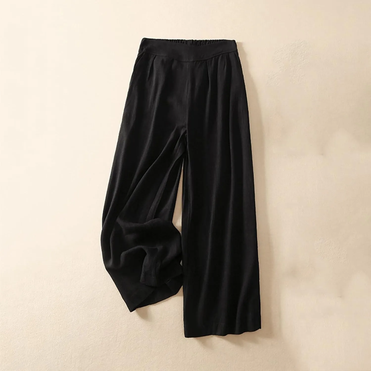 Women's Wide Leg Pants with Pockets High Waist Loose Casual Trousers Business Casual Pants Elegant Vacation Pants