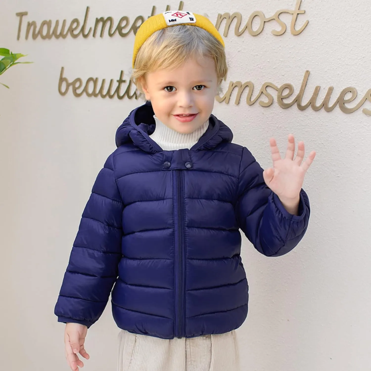 XMWEALTHY Baby Boys Girls Winter Coats Toddler Bear Hoods Down Jacket Infant Kids Light Puffer Padded Outwear 6M-3T