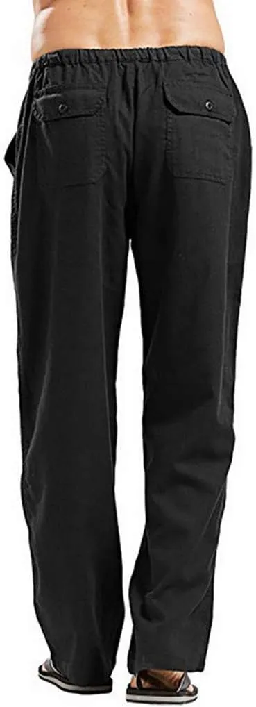 Ymosrh Camping Pants Men Printed Overalls Casual Pocket Sport Work Casual Trouser Pants Mens Casual Work Pants