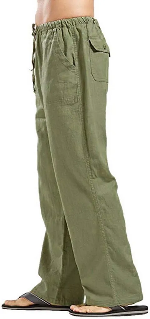 Ymosrh Camping Pants Men Printed Overalls Casual Pocket Sport Work Casual Trouser Pants Mens Casual Work Pants