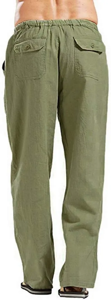 Ymosrh Camping Pants Men Printed Overalls Casual Pocket Sport Work Casual Trouser Pants Mens Casual Work Pants
