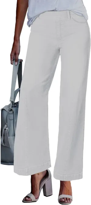 YUTANRAL Womens Jeans/Sweatpants 2024 Lounge Baggy Wide Leg Pants Fashion High Waisted Joggers Y2k Clothes, Large